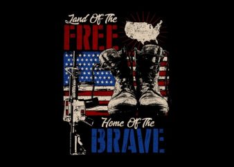 Land Free, Home Brave buy t shirt design Land Free, Home Brave buy t shirt design