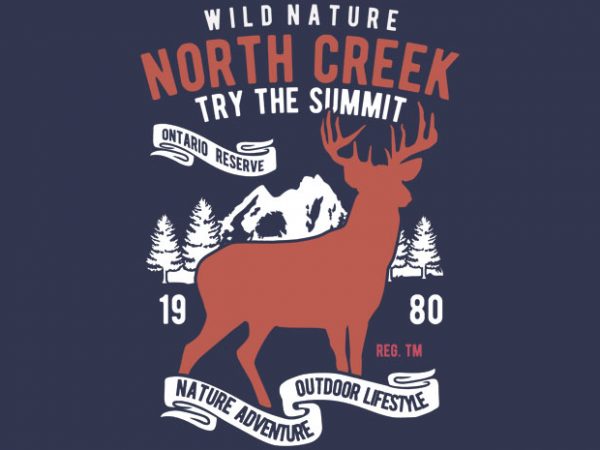 North Creek Deer Nature buy t shirt design North Creek Deer Nature buy t shirt design