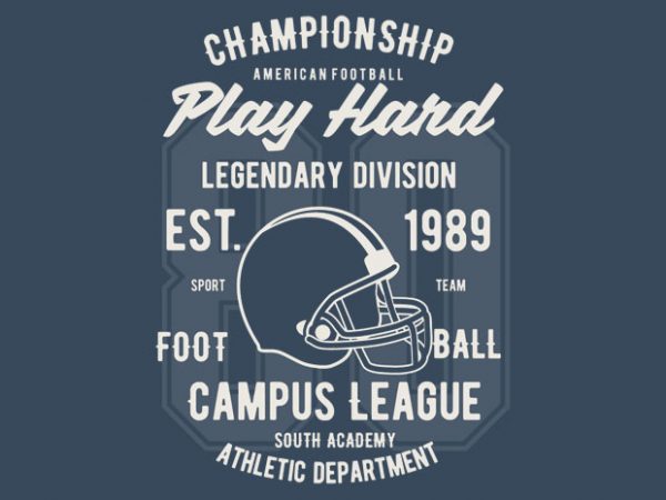 Play Hard Football t-shirt design buy t shirt design Play Hard Football t-shirt design buy t shirt design