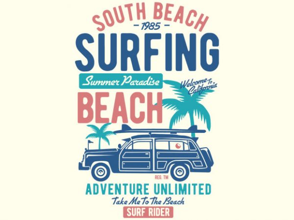 South Beach vector t-shirt design buy t shirt design South Beach vector t-shirt design buy t shirt design