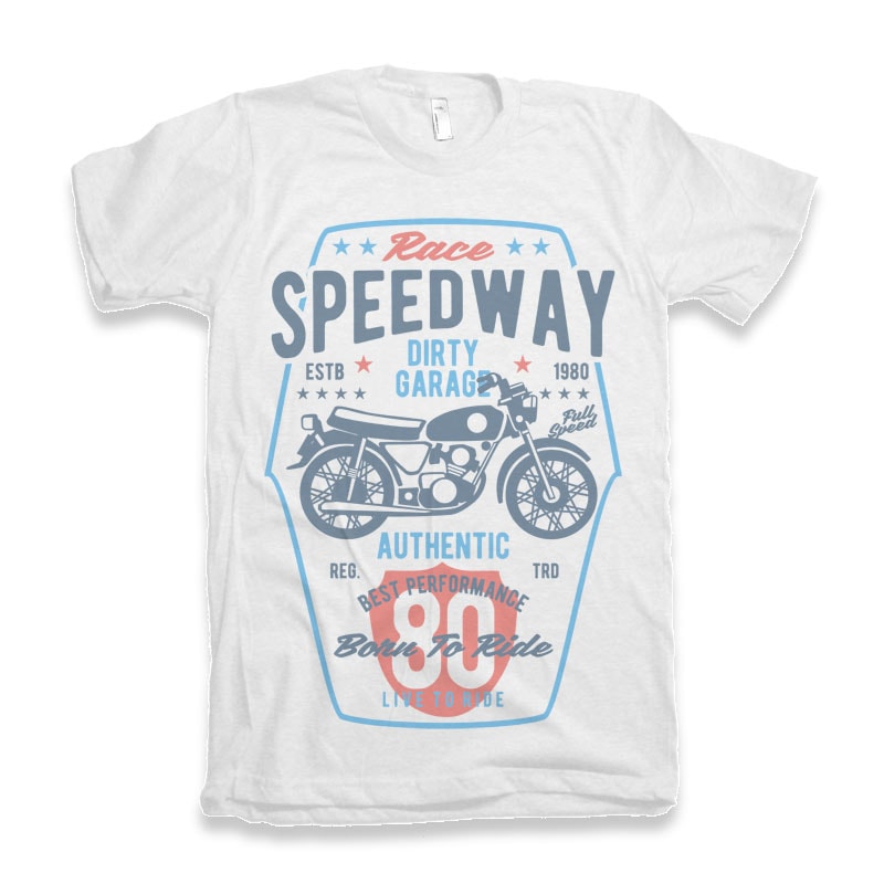 Speedway Motorcycle t-shirt design