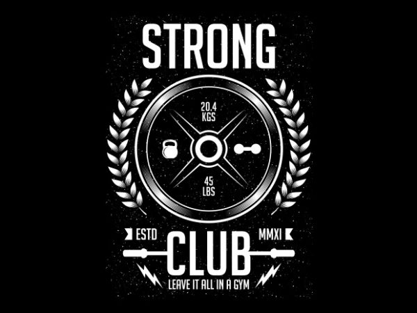 Strong Club t shirt template vector Strong Club t shirt template vector