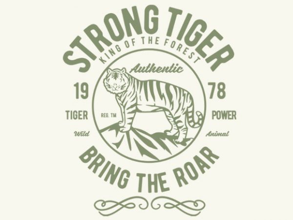 Strong Tiger vector tshirt design buy t shirt design Strong Tiger vector tshirt design buy t shirt design