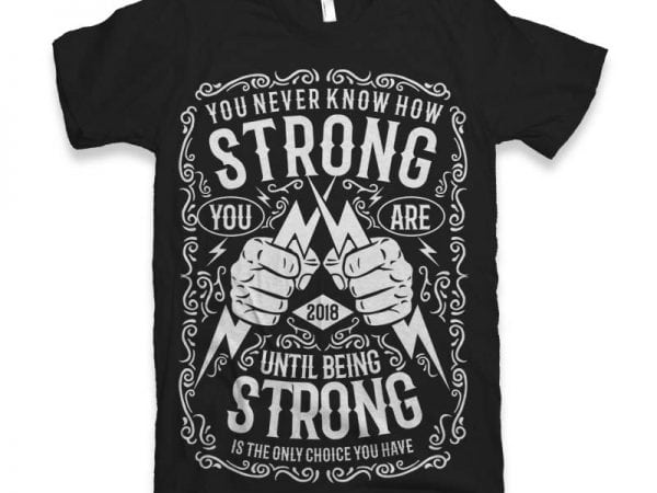 Download Strong Vector t-shirt design