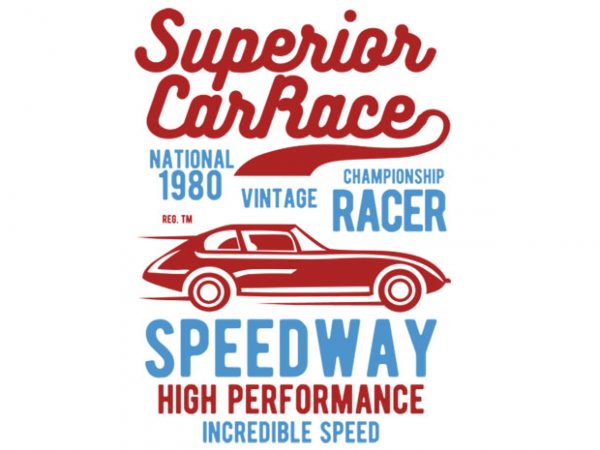 Superior Car Race t-shirt design buy t shirt design Superior Car Race t-shirt design buy t shirt design