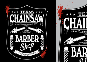 Texas Chainsaw Barber Tshirt Design buy t shirt design Texas Chainsaw Barber Tshirt Design buy t shirt design