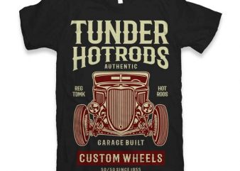 Thunder Hot Rods Vector t-shirt design buy t shirt design Thunder Hot Rods Vector t-shirt design buy t shirt design