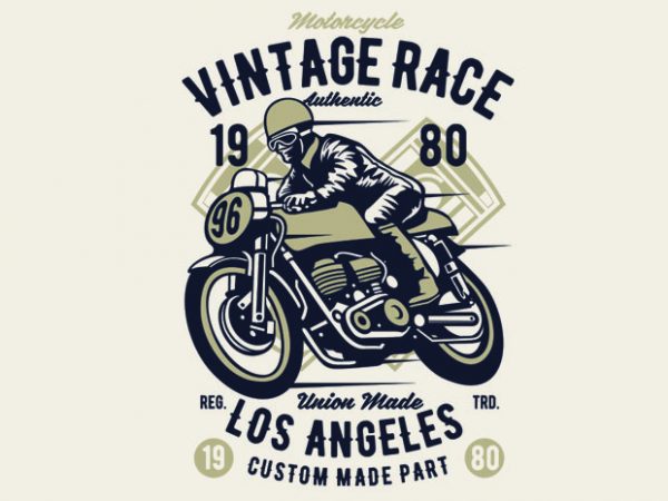 Vintage Race t-shirt design Vintage Race t-shirt design