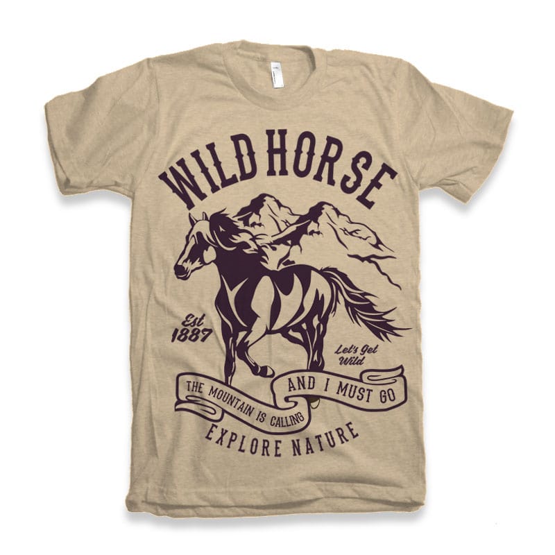 Download Wild Horse t-shirt design