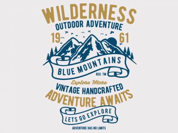 Wilderness t-shirt design Wilderness t-shirt design