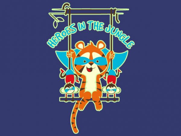 Heroes in the Jungle graphic t shirt Heroes in the Jungle graphic t shirt