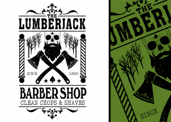 Lumberjack Barber Shop Tshirt Design buy t shirt design Lumberjack Barber Shop Tshirt Design buy t shirt design