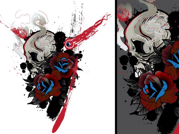 Skulls and Roses Tshirt Design buy t shirt design Skulls and Roses Tshirt Design prev 600x450 - Skulls and Roses Tshirt Design buy t shirt design