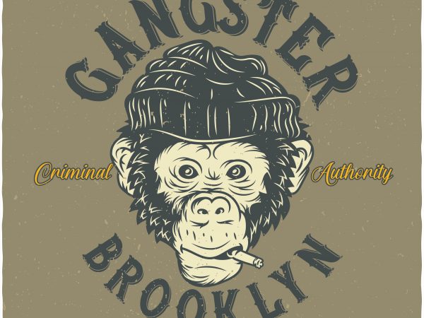 Monkey Gangster buy t shirt design Monkey Gangster buy t shirt design