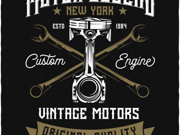 Vintage motors t shirt vector art Vintage motors t shirt vector art
