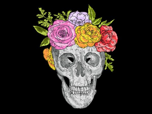 Skull and Roses t shirt template vector Skull and Roses t shirt template vector
