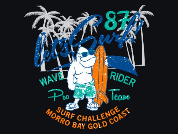 Gorilla Surf t shirt design template Gorilla Surf t shirt design template