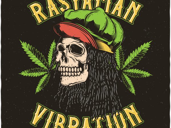 Rastaman vibration. Vector t-shirt design Rastaman vibration. Vector t-shirt design