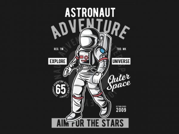 Astronaut Adventure t shirt vector Astronaut Adventure t shirt vector