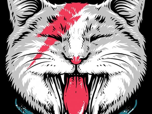 Cat Rock t shirt vector file Cat Rock t shirt vector file