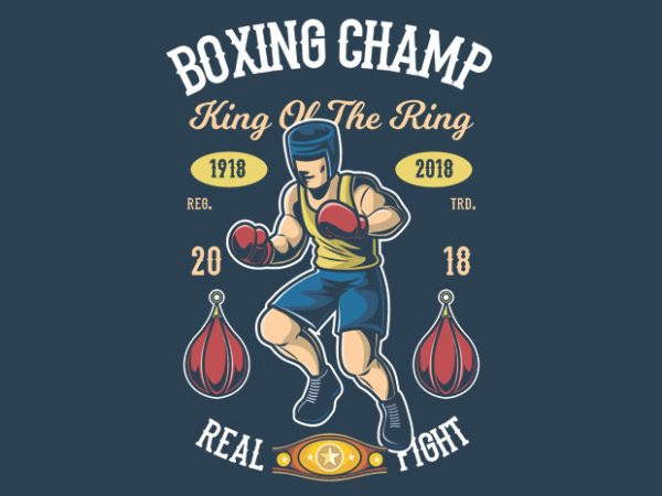 Boxing Champ t shirt template Boxing Champ t shirt template