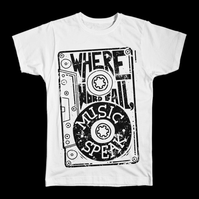 Where Words Fail, Music Speaks buy t shirt design Where Words Fail, Music Speaks buy t shirt design