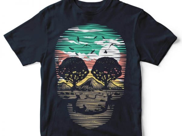 Skull Nature t-shirt design buy t shirt design Skull Nature t-shirt design buy t shirt design