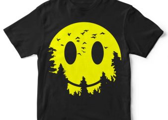 Smiley Moon t-shirt design buy t shirt design Smiley Moon t-shirt design buy t shirt design