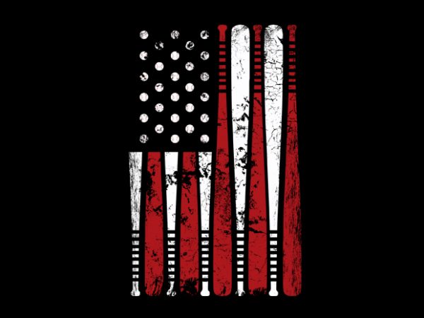 Usa Flag Basball t shirt vector graphic Usa Flag Basball t shirt vector graphic