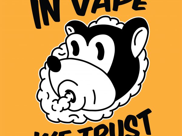 In vape we trust. Vector t-shirt design In vape we trust. Vector t-shirt design