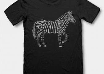 Zebra Bones t-shirt design buy t shirt design Zebra Bones t-shirt design buy t shirt design