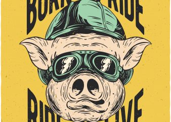 Biker pig. Vector t-shirt design buy t shirt design Biker pig. Vector t-shirt design buy t shirt design