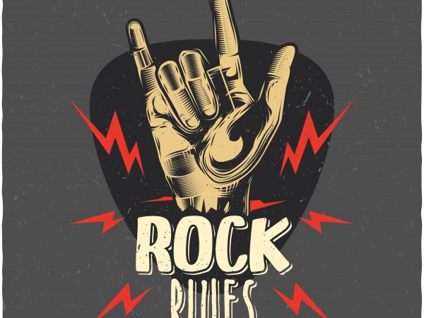 Rock rules. Vector T-Shirt Design Rock rules. Vector T-Shirt Design