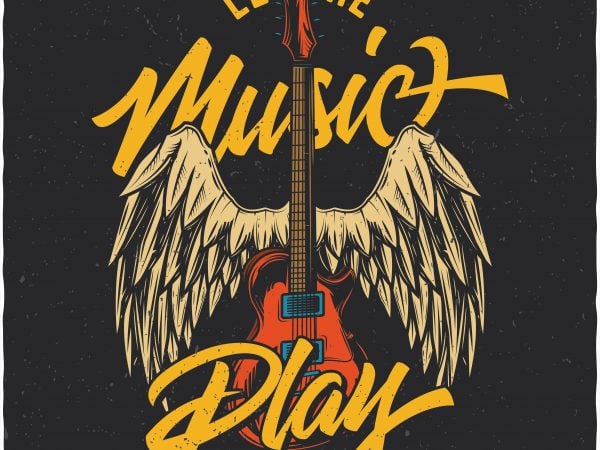 Let the music play. Vector T-Shirt Design Let the music play. Vector T-Shirt Design