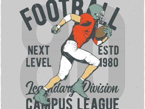 American Football. Vector T-Shirt Design American Football. Vector T-Shirt Design