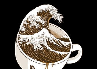 The Great Wave off Coffee buy t shirt design The Great Wave off Coffee buy t shirt design