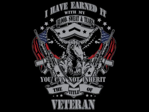 Download USA Flag Veteran t shirt vector graphic
