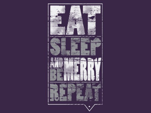 Eat sleep be merry repeat vector clipart Eat sleep be merry repeat vector clipart