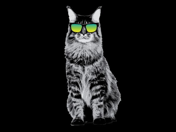 Cat vector t-shirt design Cat vector t-shirt design