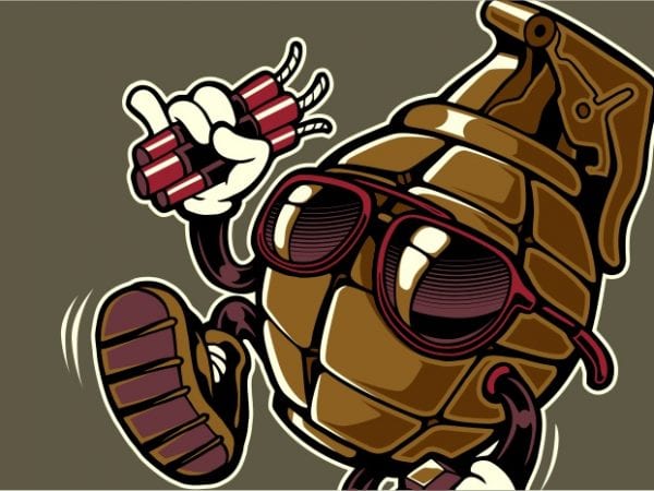 GRENADE t shirt design template GRENADE t shirt design template