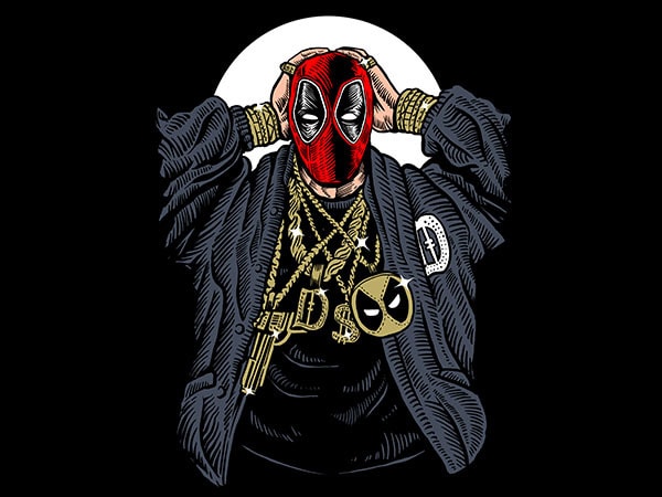 Deadpool Gangsta Vector t-shirt design buy t shirt design Deadpool Gangsta Vector t-shirt design buy t shirt design