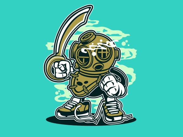Diver Graphic t-shirt design Diver Graphic t-shirt design