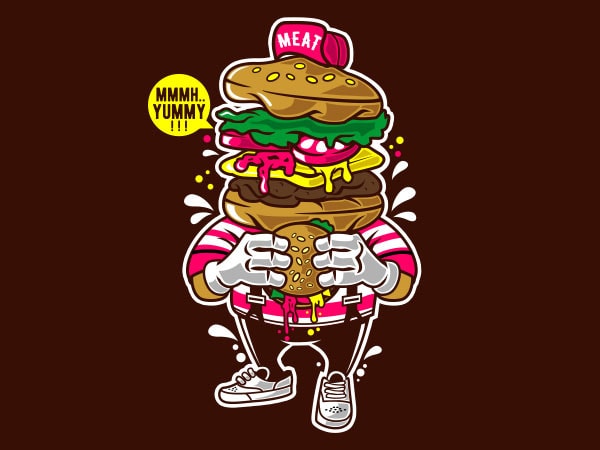I Love Burger Graphic t-shirt design buy t shirt design I Love Burger Graphic t-shirt design buy t shirt design