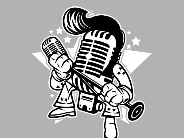 Microphone King Graphic t-shirt design buy t shirt design Microphone King Graphic t-shirt design buy t shirt design