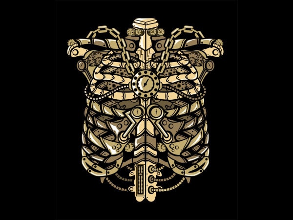 Steampunk Ribcage Graphic t-shirt design buy t shirt design Steampunk Ribcage Graphic t-shirt design buy t shirt design
