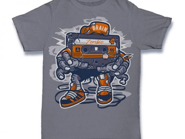 Zombie Cassette Graphic t-shirt design buy t shirt design Zombie Cassette Graphic t-shirt design buy t shirt design