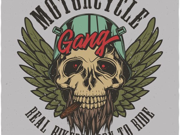 Motorcycle gang. Vector T-Shirt Design buy t shirt design Motorcycle gang. Vector T-Shirt Design buy t shirt design