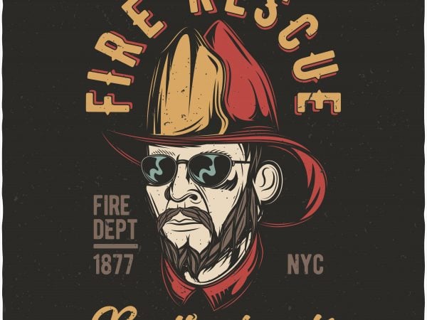 Fire rescue brotherhood. Vector T-Shirt Design buy t shirt design Fire rescue brotherhood. Vector T-Shirt Design buy t shirt design