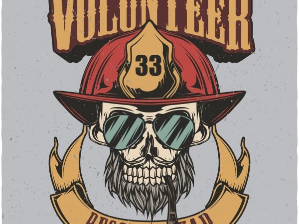 Volunteer resque squad. Vector T-Shirt Design buy t shirt design Volunteer resque squad. Vector T-Shirt Design buy t shirt design