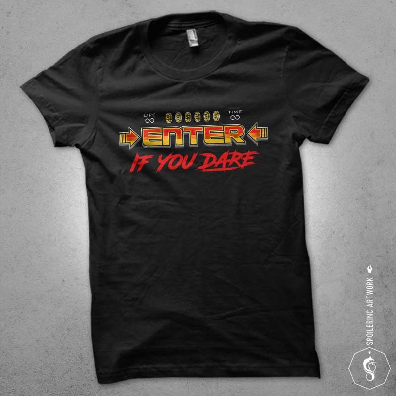 enter if you dare Vector t-shirt design buy t shirt design enter if you dare Vector t-shirt design buy t shirt design